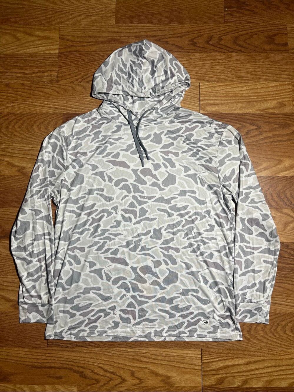 Burlebo White Camo Performance Hoodie Large